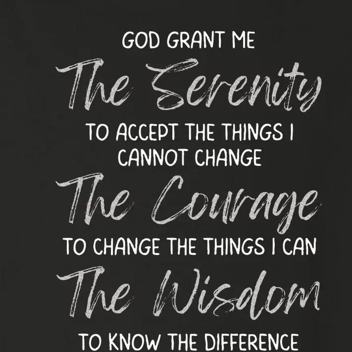 God Grant Me The Serenity Prayer Inspirational Spiritual Toddler Long Sleeve Shirt