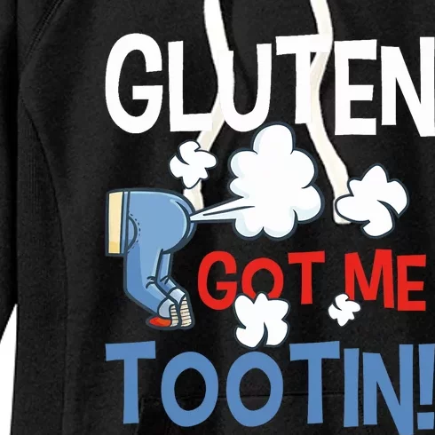 Gluten Got Me Tootin Gluten Allergy Celiac Disease Women's Fleece Hoodie