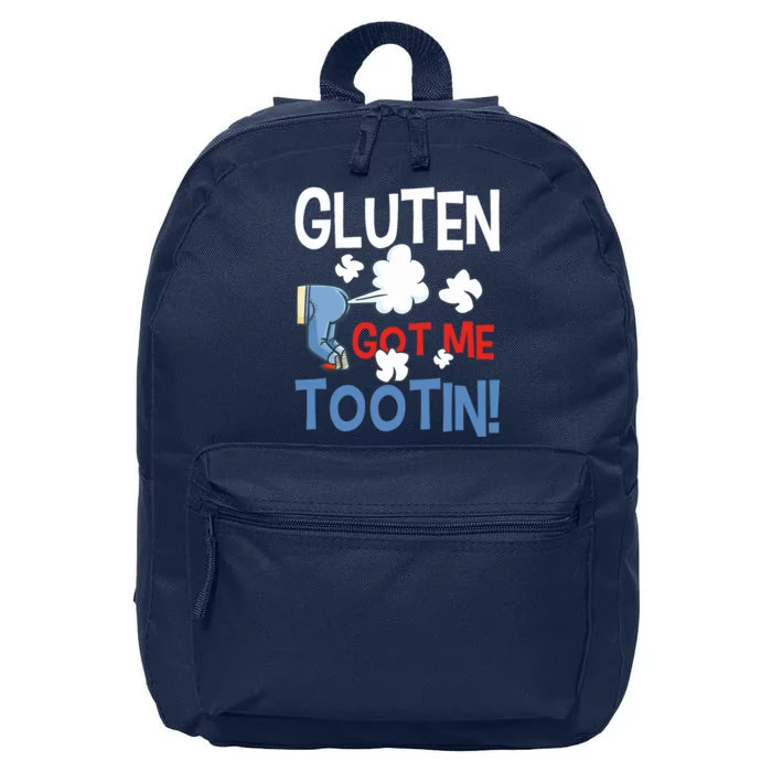 Gluten Got Me Tootin Gluten Allergy Celiac Disease 16 in Basic Backpack