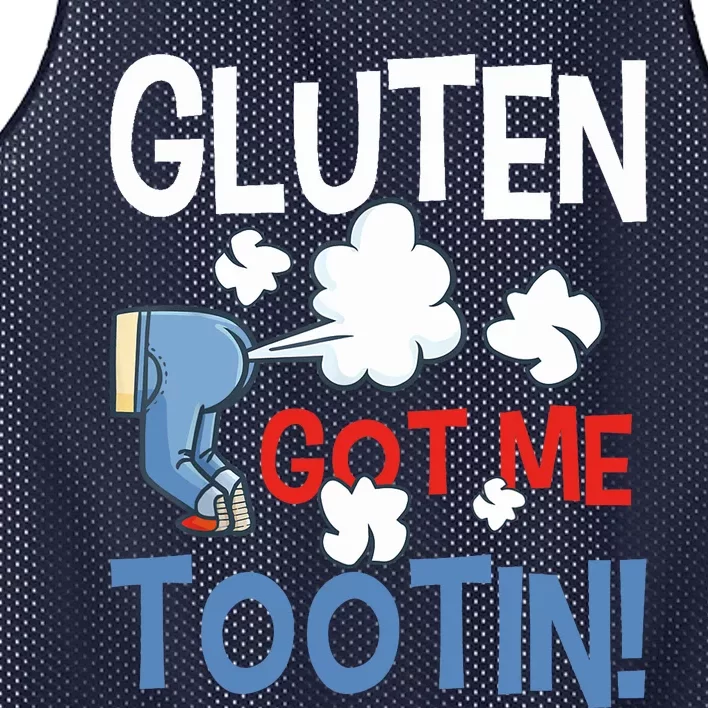 Gluten Got Me Tootin Gluten Allergy Celiac Disease Mesh Reversible Basketball Jersey Tank