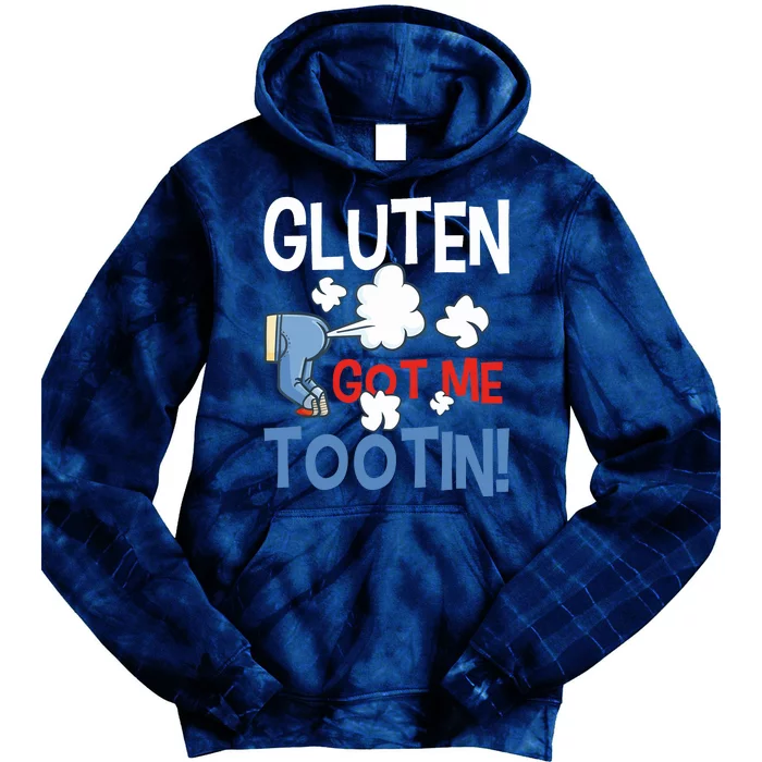 Gluten Got Me Tootin Gluten Allergy Celiac Disease Tie Dye Hoodie