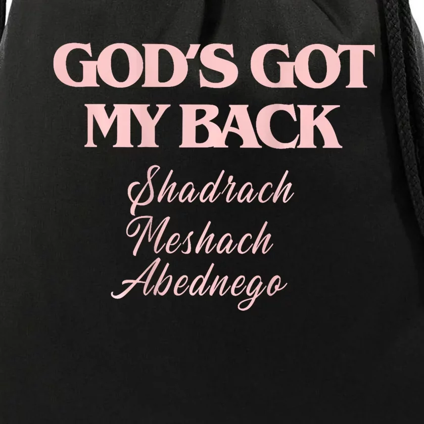 Gods Got My Back Drawstring Bag