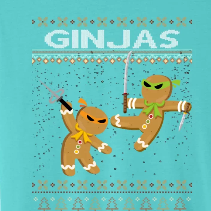 Ginjas Gingerbread Ninjas Ninjabread Christmas Ugly Sweater ChromaSoft Performance T-Shirt