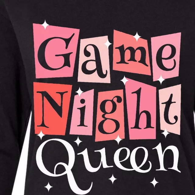 Girl Game Night Daughter Family Board Game Night Womens Cotton Relaxed Long Sleeve T-Shirt