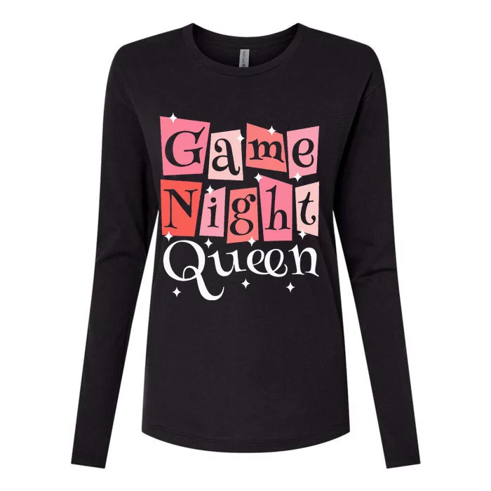 Girl Game Night Daughter Family Board Game Night Womens Cotton Relaxed Long Sleeve T-Shirt