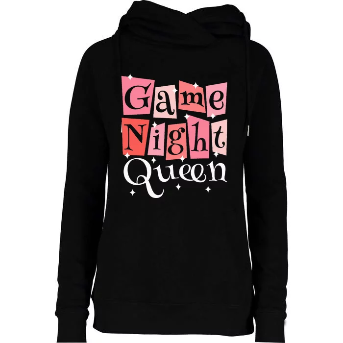 Girl Game Night Daughter Family Board Game Night Womens Funnel Neck Pullover Hood