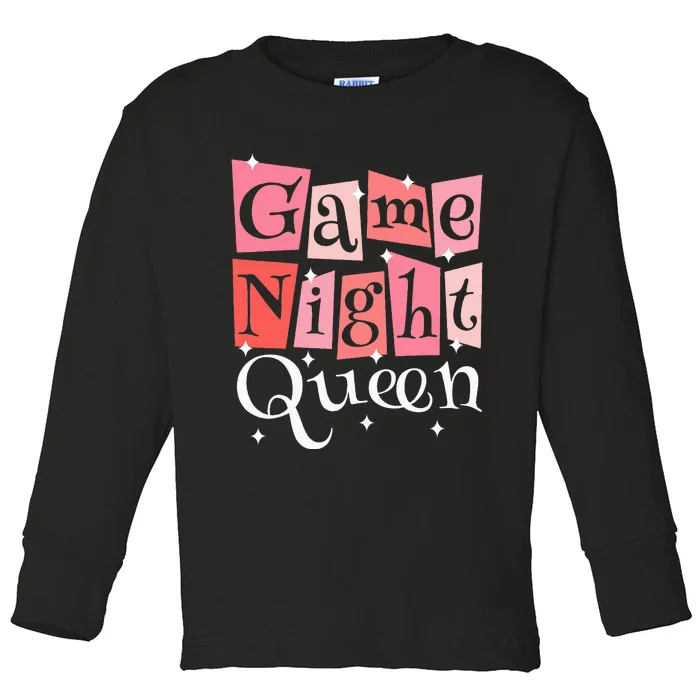 Girl Game Night Daughter Family Board Game Night Toddler Long Sleeve Shirt