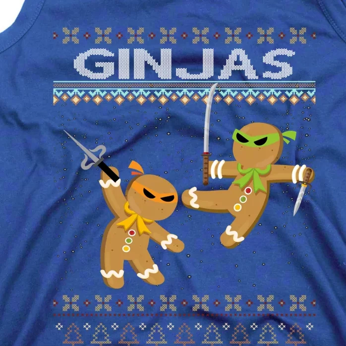 Ginjas Gingerbread Ninjas Funny Ugly Christmas Funny Gift Tank Top