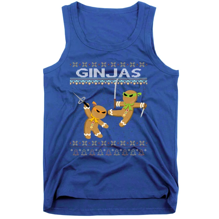 Ginjas Gingerbread Ninjas Funny Ugly Christmas Funny Gift Tank Top