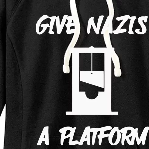 Gabe Give Nazis A Platform Women's Fleece Hoodie