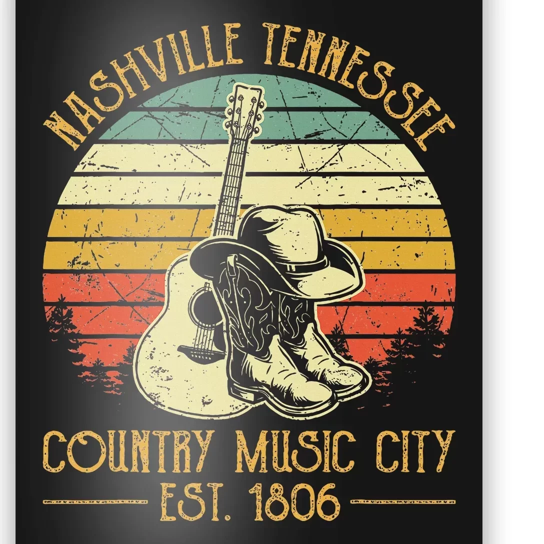 Guitar Guitarist Nashville Tennessee Country Music City Poster