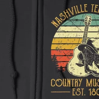 Guitar Guitarist Nashville Tennessee Country Music City Full Zip Hoodie