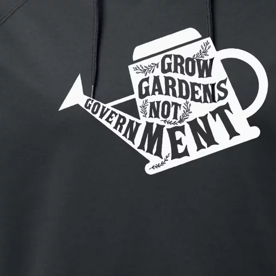 Grow Garden Not Government Homesteading Less Government Performance Fleece Hoodie