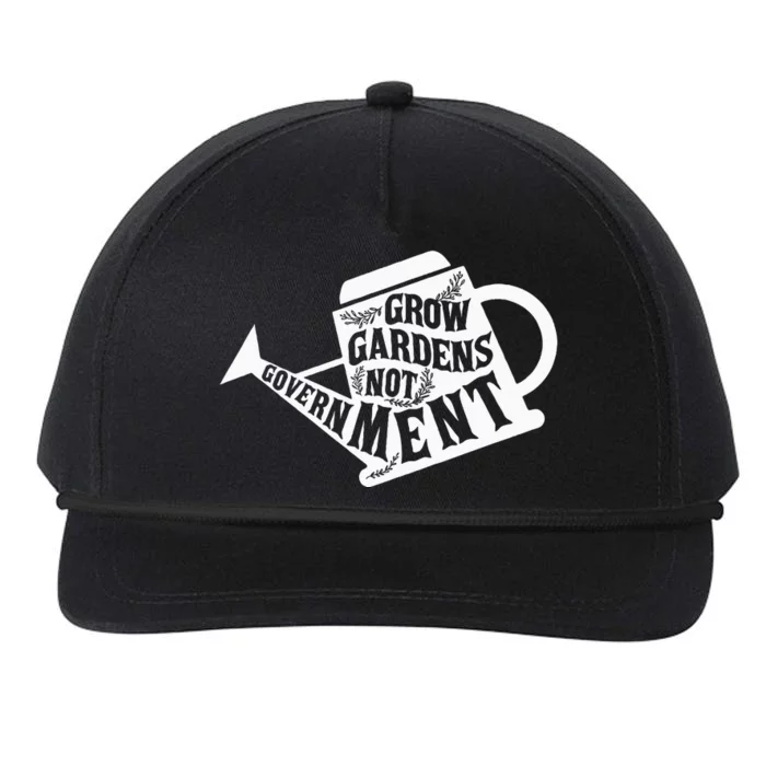 Grow Garden Not Government Homesteading Less Government Snapback Five-Panel Rope Hat