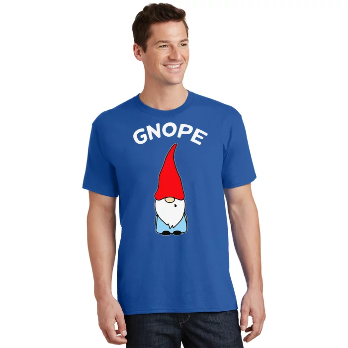 Gnope Gnome Nope Funny Christmas Party Funny Funny T-Shirt