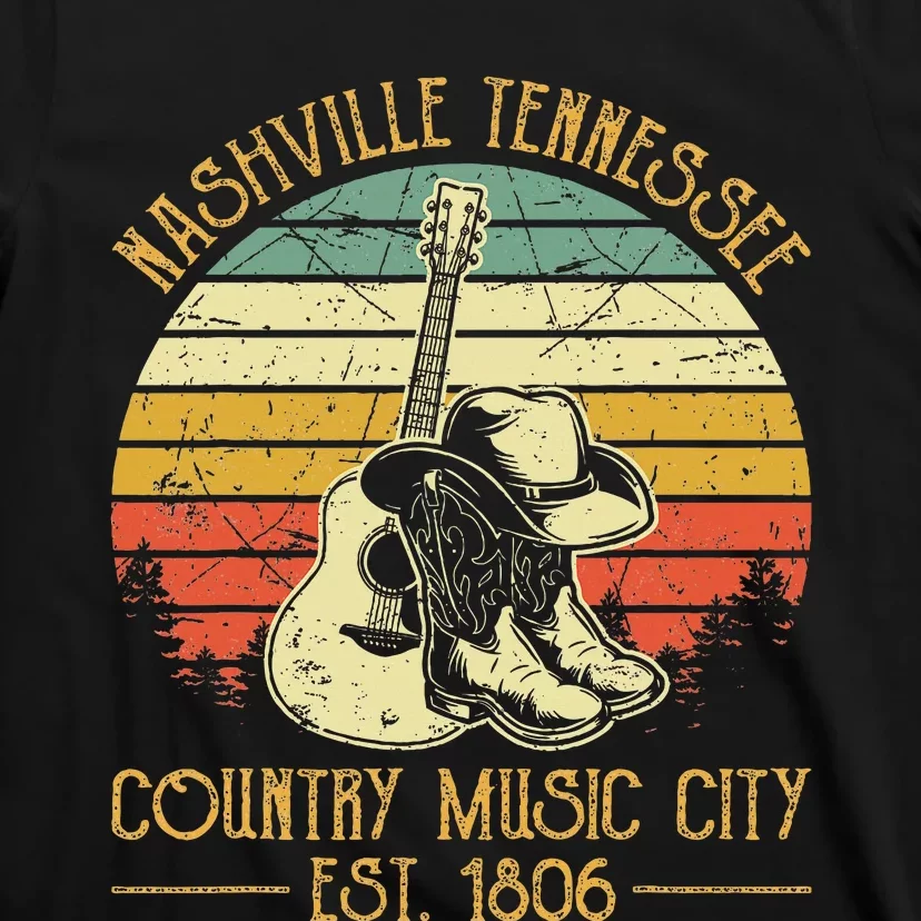 Guitar Guitarist Nashville Tennessee Country Music City T-Shirt