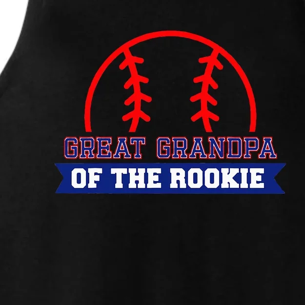 Great Grandpa Of Rookie 1st Birthday Baseball Theme Matching Ladies Tri-Blend Wicking Tank