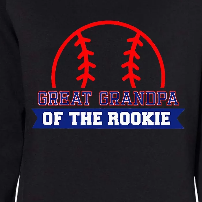 Great Grandpa Of Rookie 1st Birthday Baseball Theme Matching Womens California Wash Sweatshirt