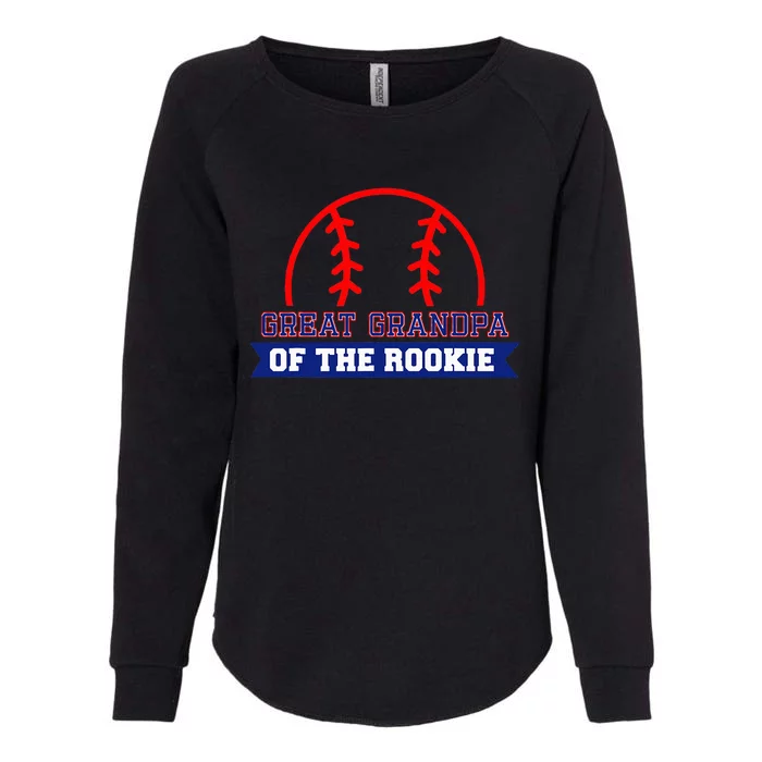 Great Grandpa Of Rookie 1st Birthday Baseball Theme Matching Womens California Wash Sweatshirt