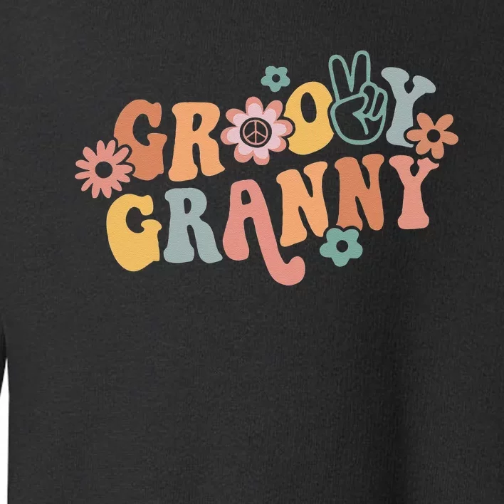 Groovy Granny One Thankful Granny Thanksgiving Christmas Toddler Sweatshirt