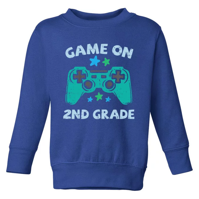 Gaming Game On 2Nd Grade Second First Day School Gamer Gift Toddler Sweatshirt