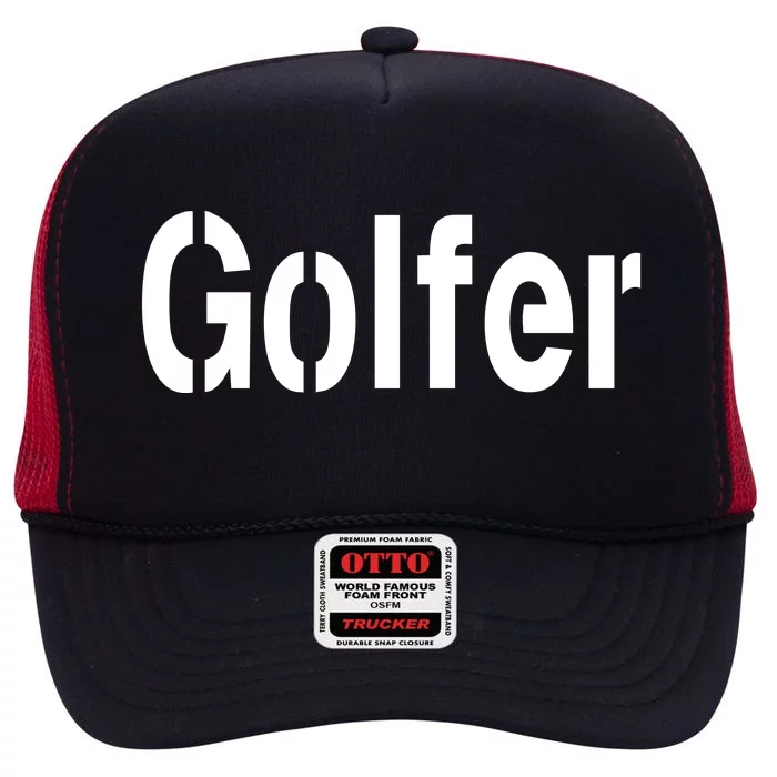 Golfer High Crown Mesh Trucker Hat