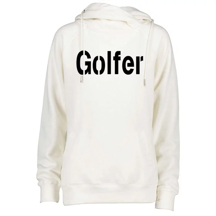 Golfer Womens Funnel Neck Pullover Hood