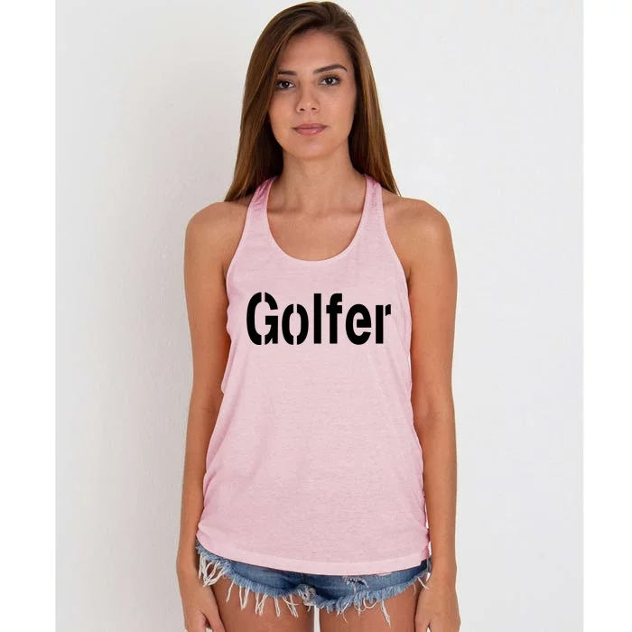 Golfer Women's Knotted Racerback Tank