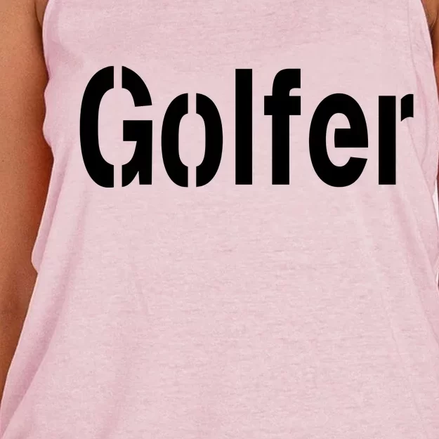 Golfer Women's Knotted Racerback Tank