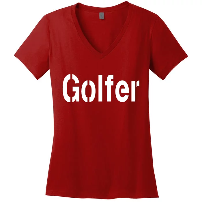 Golfer Women's V-Neck T-Shirt