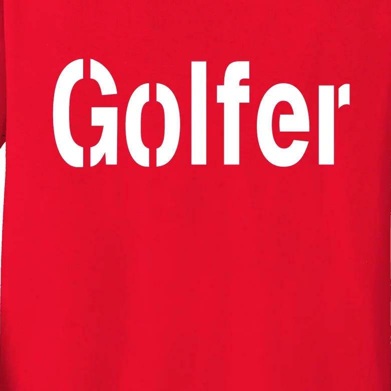 Golfer Kids Long Sleeve Shirt