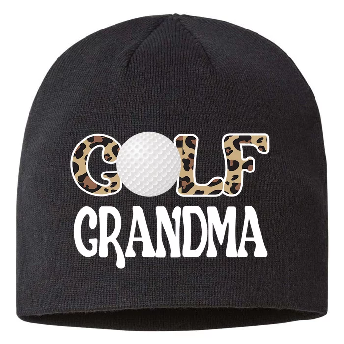 Golf Grandma Of A Golf Player Golfing Grandma Premium 8 1/2in Sustainable Knit Beanie