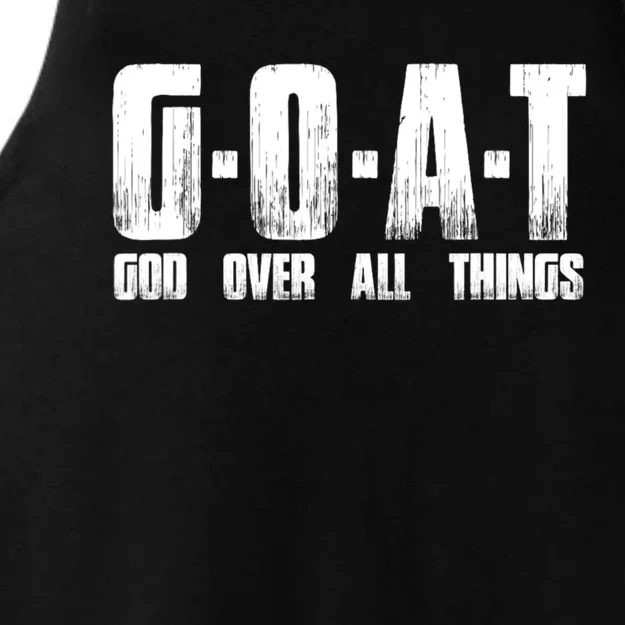 GOAT God Over All Things Ladies Tri-Blend Wicking Tank