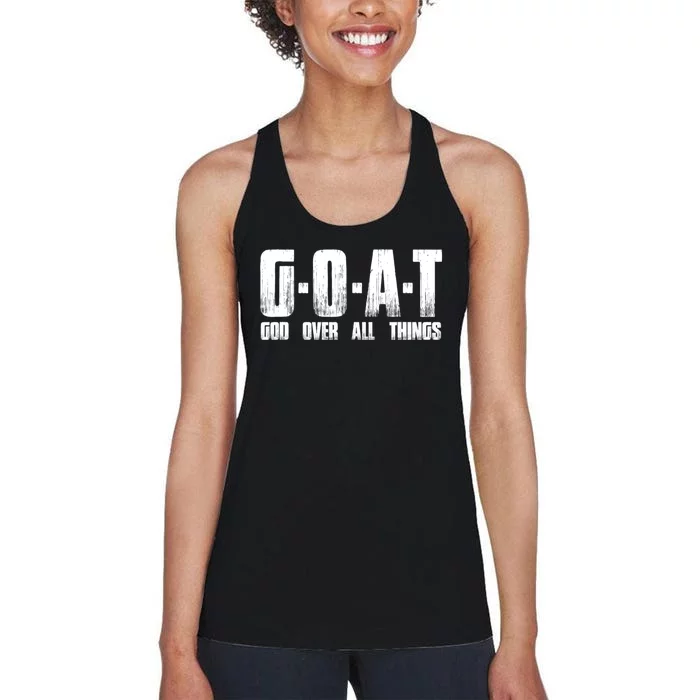 GOAT God Over All Things Women's Racerback Tank