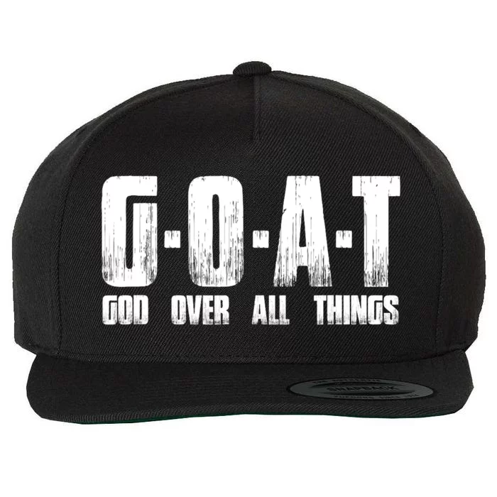 GOAT God Over All Things Wool Snapback Cap