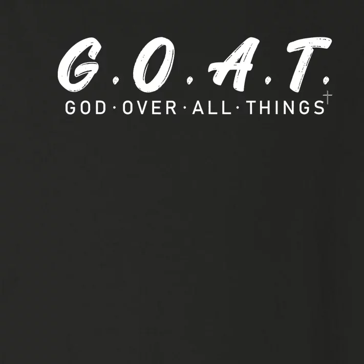 G.O.A.T God Over All Thing Black And White Toddler Long Sleeve Shirt