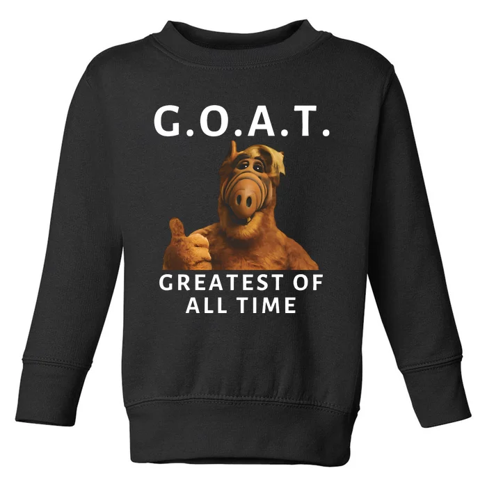 G.O.A.T. Greatest Of All Time Alf Goat Toddler Sweatshirt