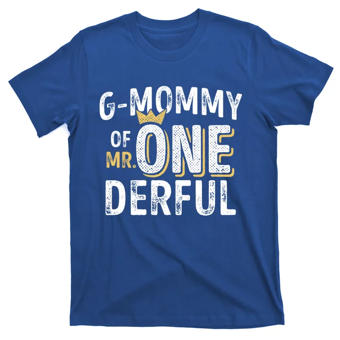 Ggreat Giftmommy Of Mr Onederful 1st Birthday First Onegreat Giftderful Family F T-Shirt