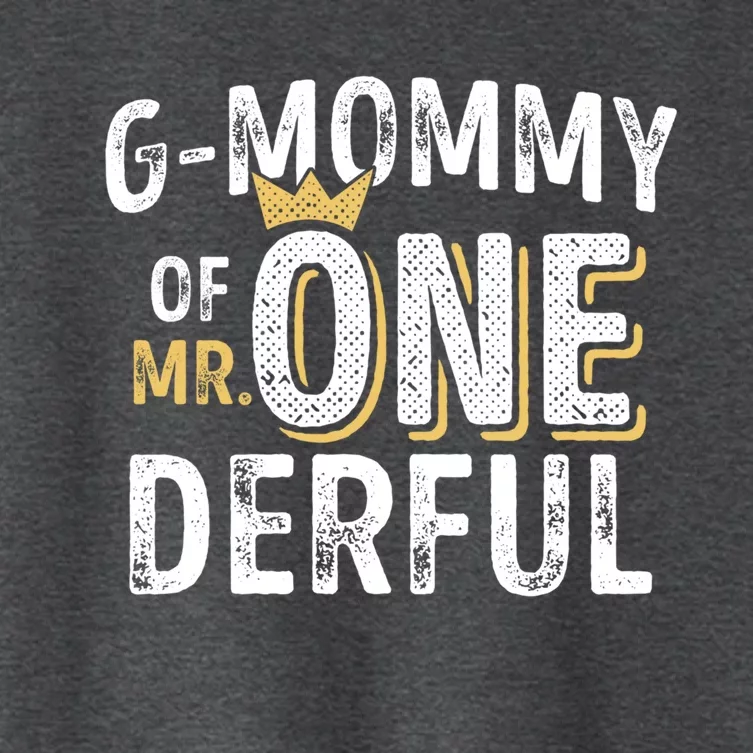 Ggreat Giftmommy Of Mr Onederful 1st Birthday First Onegreat Giftderful Family F Women's Crop Top Tee