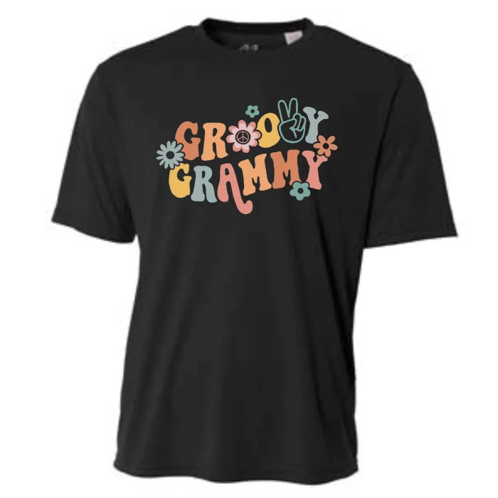 Groovy Grammy One Thankful Grammy Thanksgiving Christmas Cooling Performance Crew T-Shirt