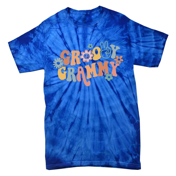 Groovy Grammy One Thankful Grammy Thanksgiving Christmas Tie-Dye T-Shirt