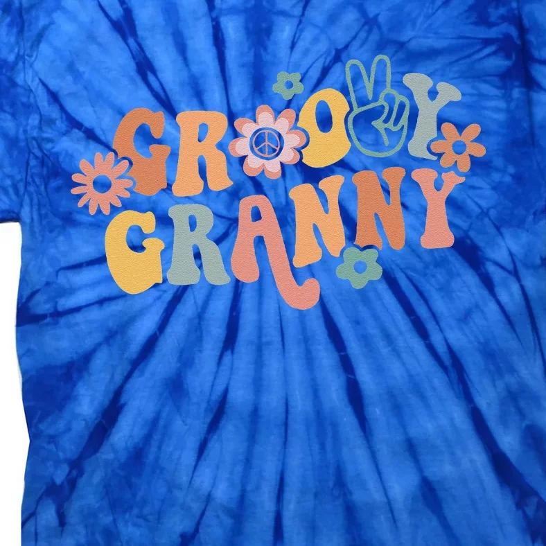 Groovy Granny One Thankful Granny Thanksgiving Christmas Tie-Dye T-Shirt