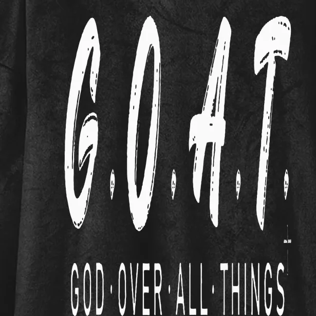 G.O.A.T God Over All Thing Black And White Hooded Wearable Blanket