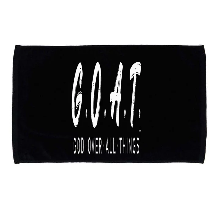 G.O.A.T God Over All Thing Black And White Microfiber Hand Towel