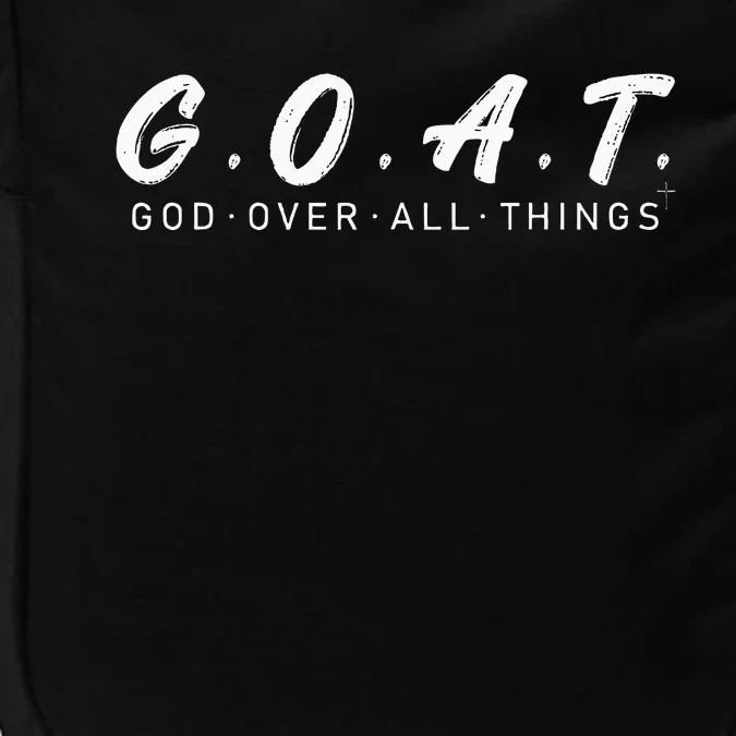 G.O.A.T God Over All Thing Black And White Impact Tech Backpack