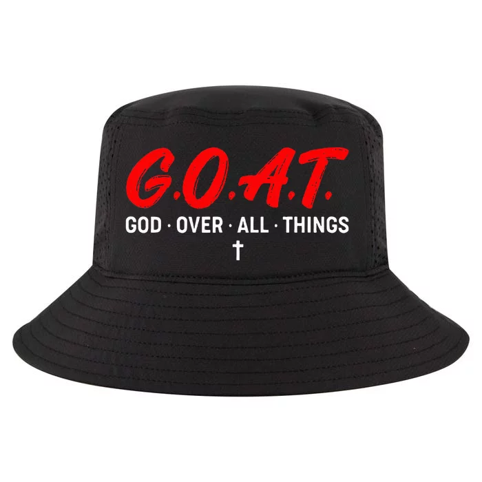 G.O.A.T. God Over All Things Funny Apparel Cool Comfort Performance Bucket Hat