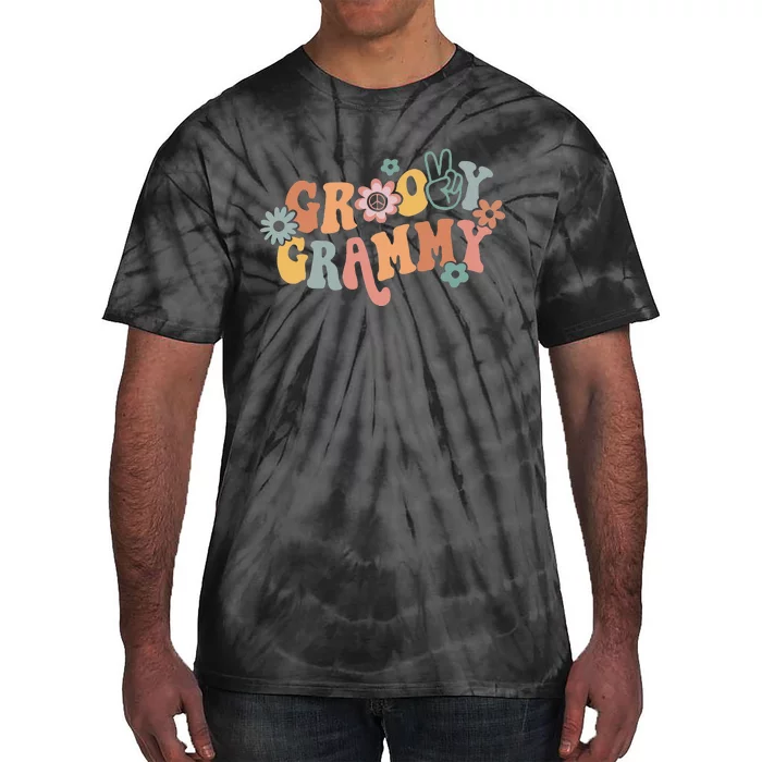 Groovy Grammy One Thankful Grammy Thanksgiving Christmas Tie-Dye T-Shirt