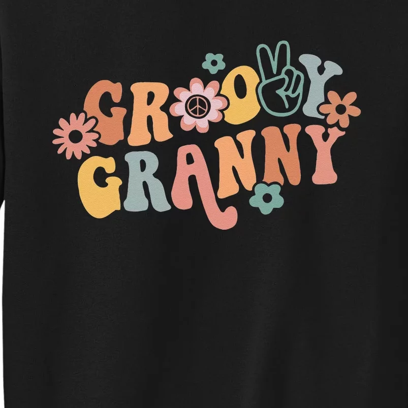 Groovy Granny One Thankful Granny Thanksgiving Christmas Tall Sweatshirt