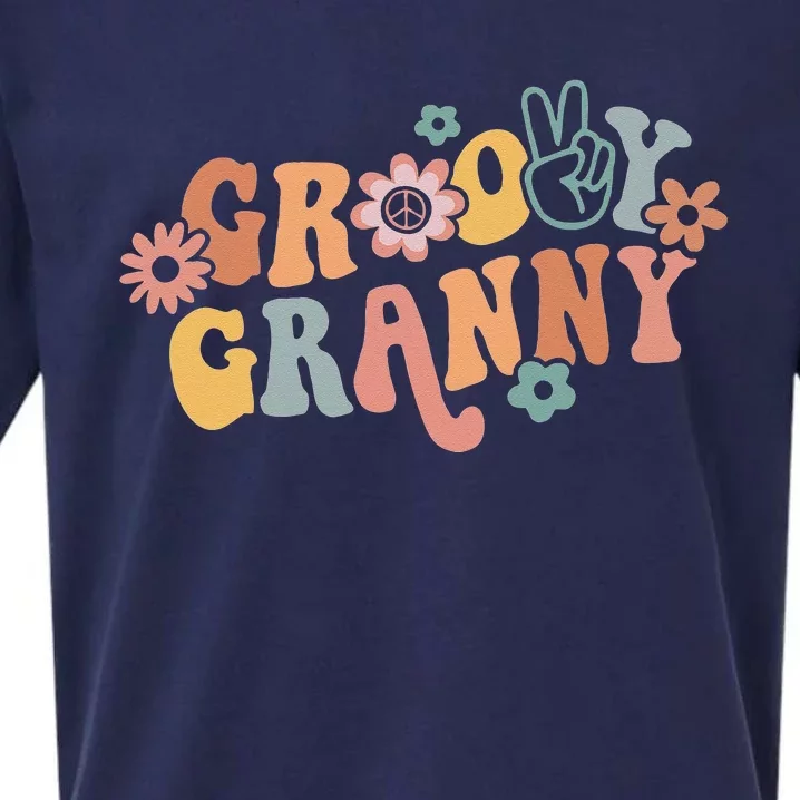 Groovy Granny One Thankful Granny Thanksgiving Christmas Sueded Cloud Jersey T-Shirt