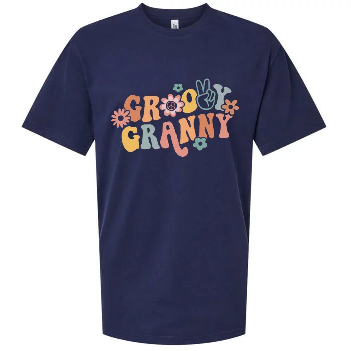 Groovy Granny One Thankful Granny Thanksgiving Christmas Sueded Cloud Jersey T-Shirt